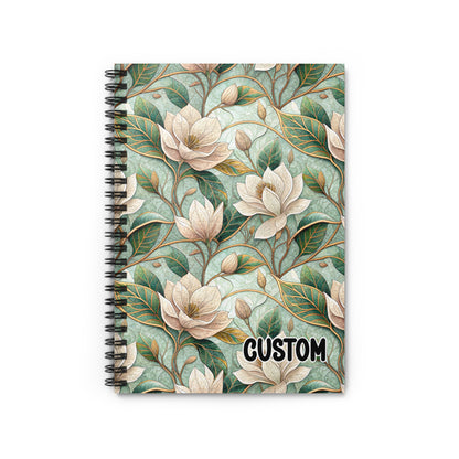 Custom Floral Pattern Spiral Bound Notebook