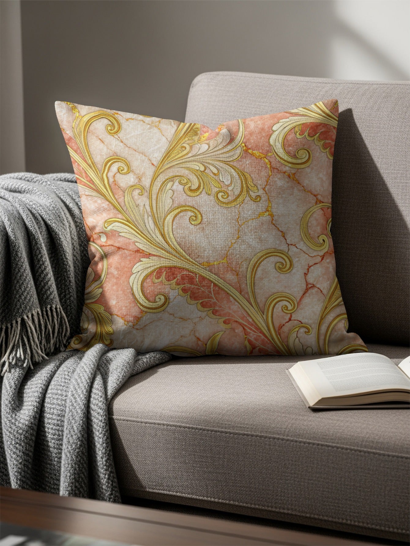 Elegant Ornate Floral Design Decorative Pillow Design