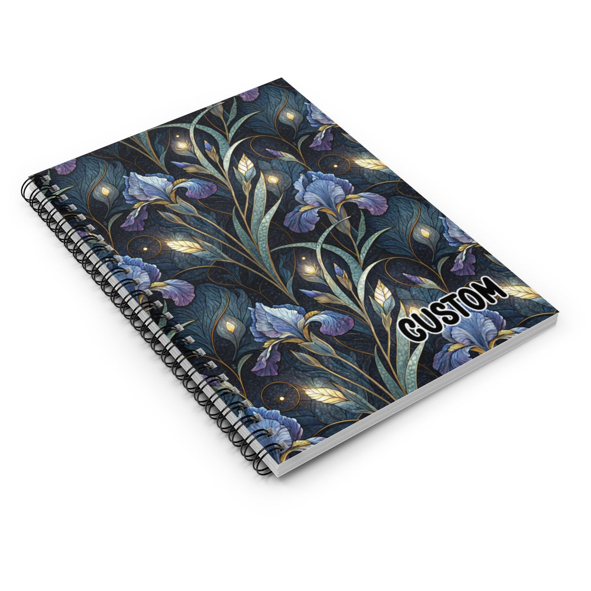 Custom Floral Pattern Spiral Bound Notebook