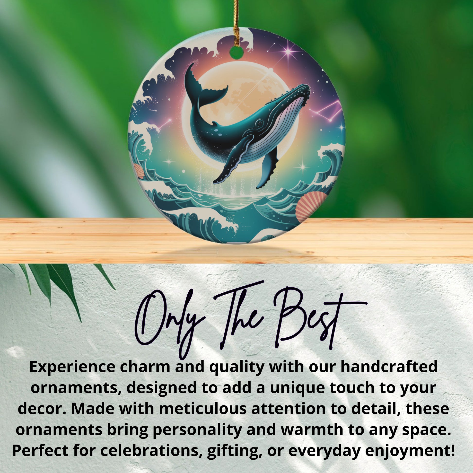Handcrafted Whale Ornament Perfect Decor Product