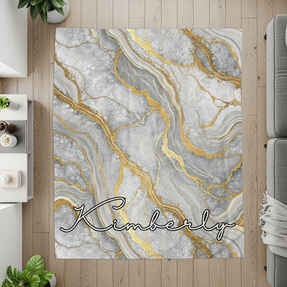 Personalized Kimberly Marbled Design Area Rug