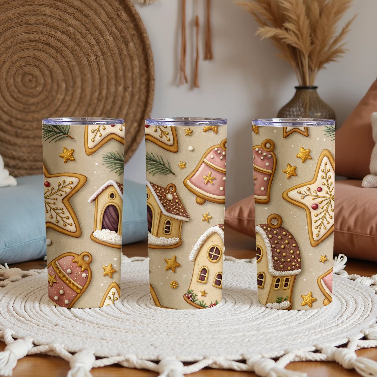 Festive Cookie Holiday Season Home Decor Design Tumbler - Walk Greener