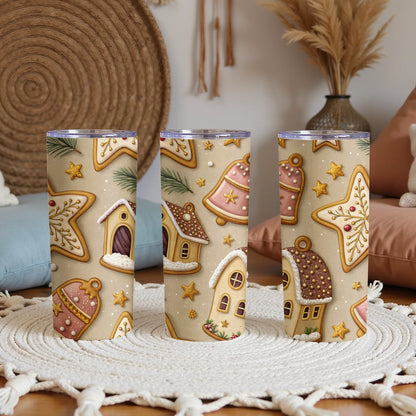 Festive Cookie Holiday Season Home Decor Design Tumbler - Walk Greener