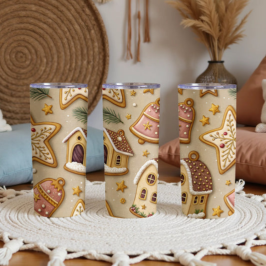Festive Cookie Holiday Season Home Decor Design Tumbler - Walk Greener