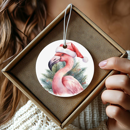 Festive Flamingo Christmas Ornament for Holiday Decor product