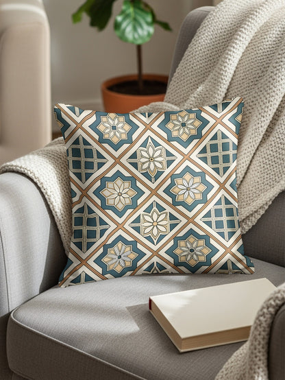 Elegant Floral Geometric Pattern Pillows & Pillow Cases - Walk Greener