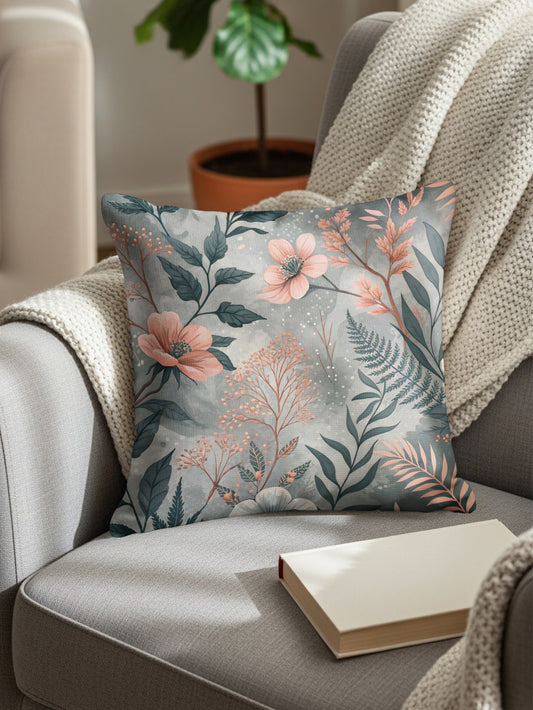Floral Patterned Cushion with Pastel Blooms product