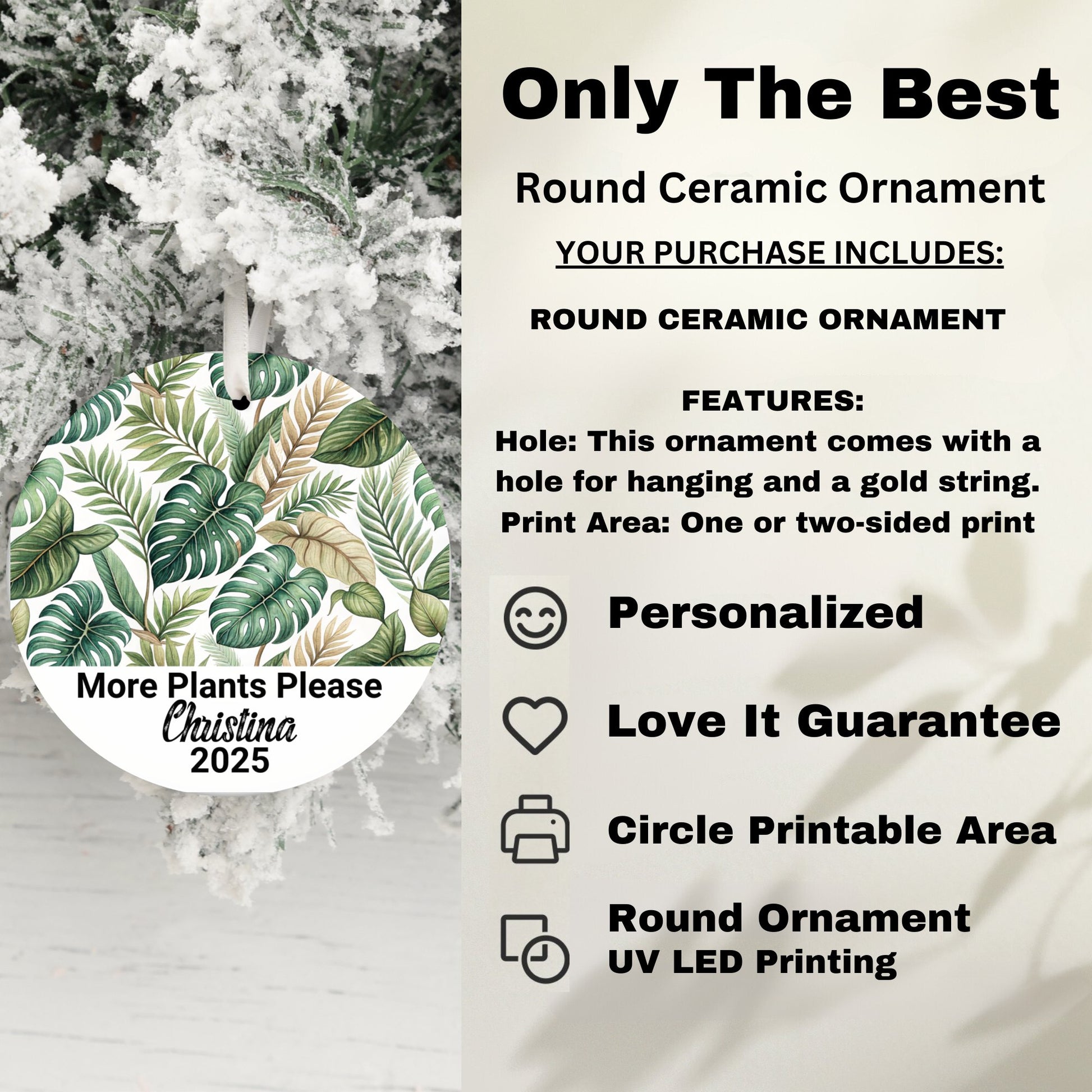 More Plants Please 2025 Round Ceramic Ornament product