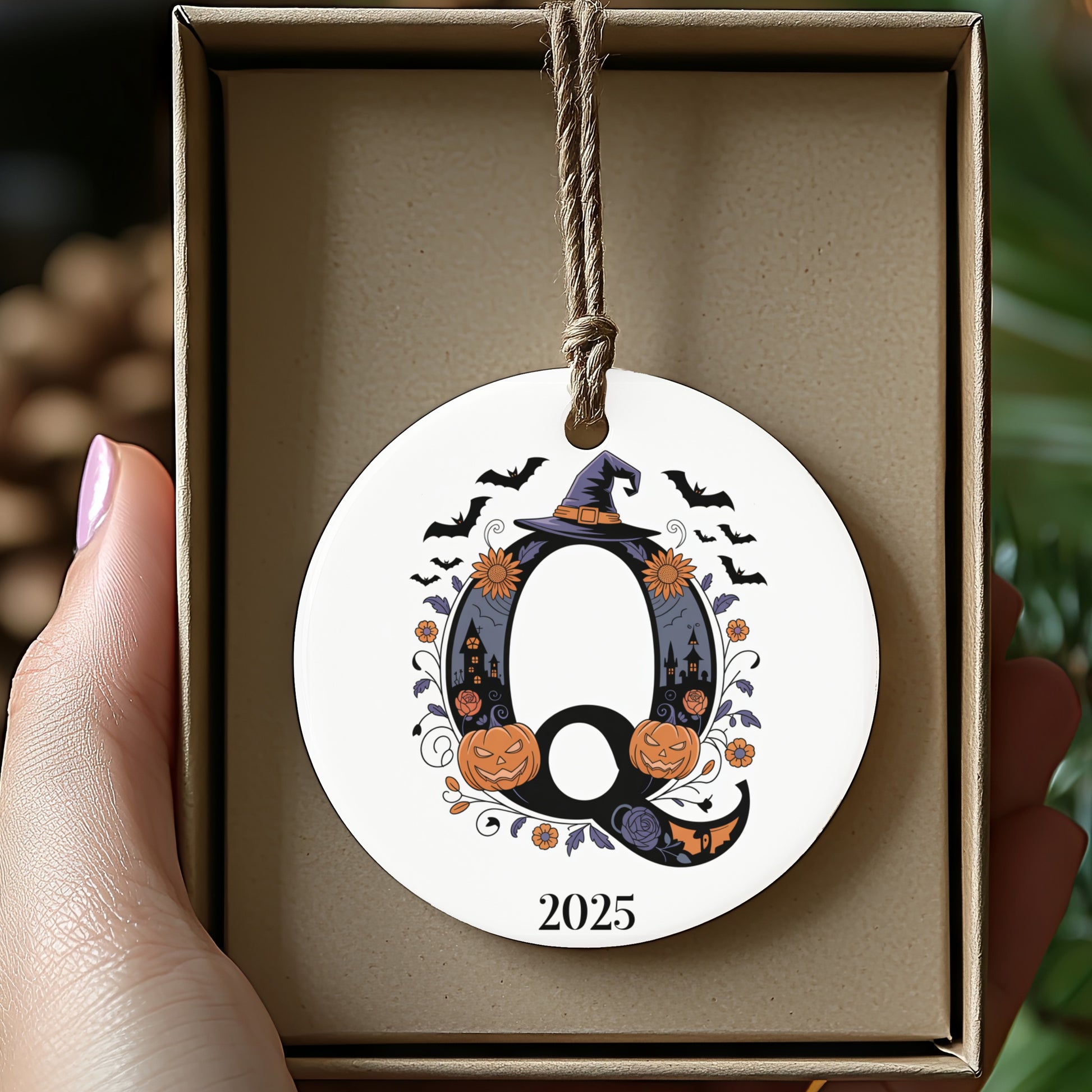 Custom Halloween 2025 Pumpkin Ornament Holiday product type
