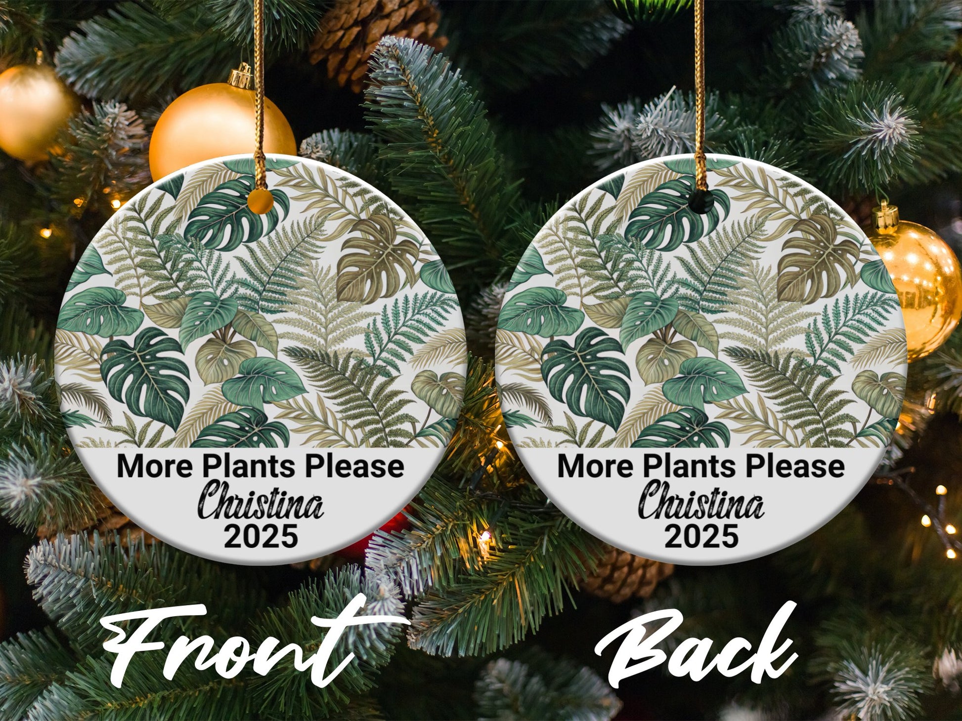 More Plants Please Custom Christmas Ornament product