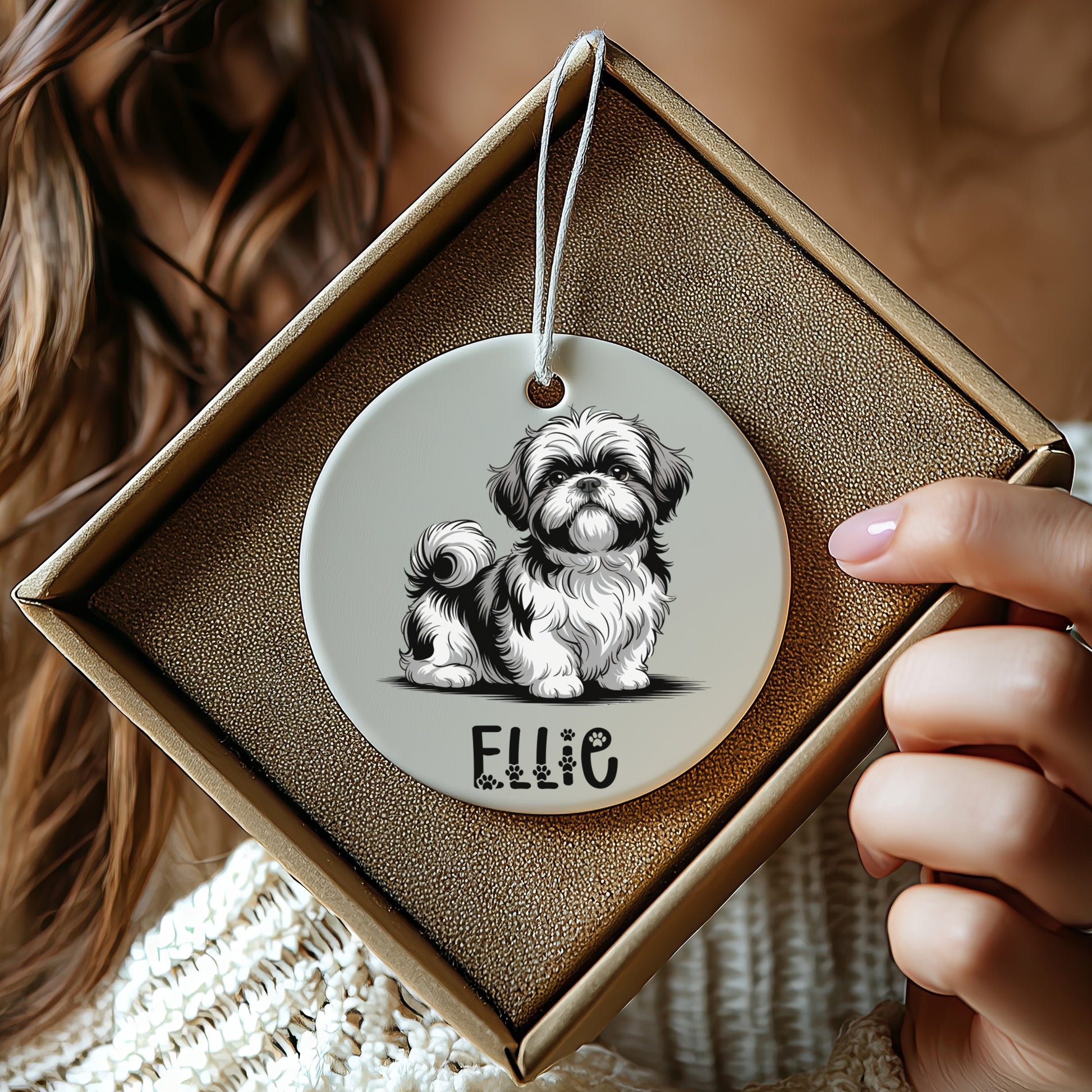 Ellie Custom Name Dog Illustration Hanging product