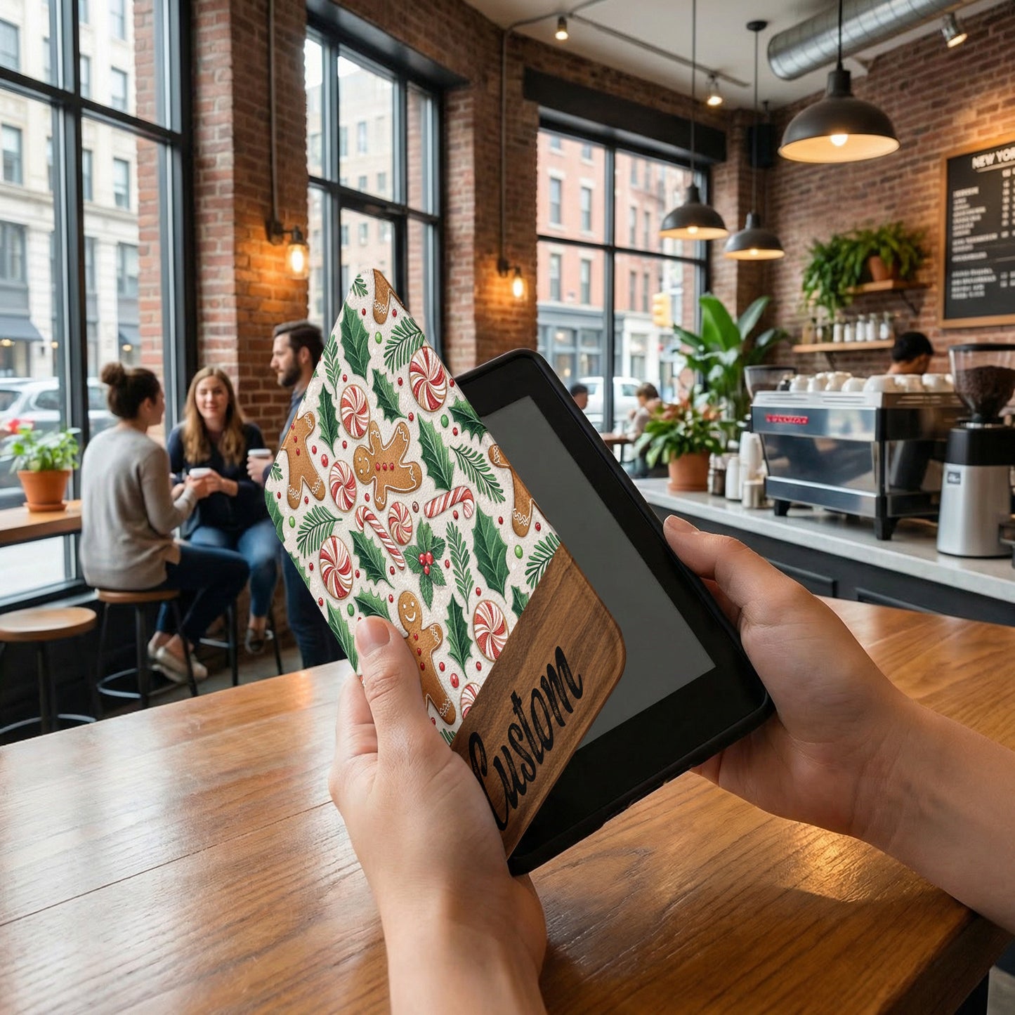 Custom Holiday Gingerbread Theme Tablet Case