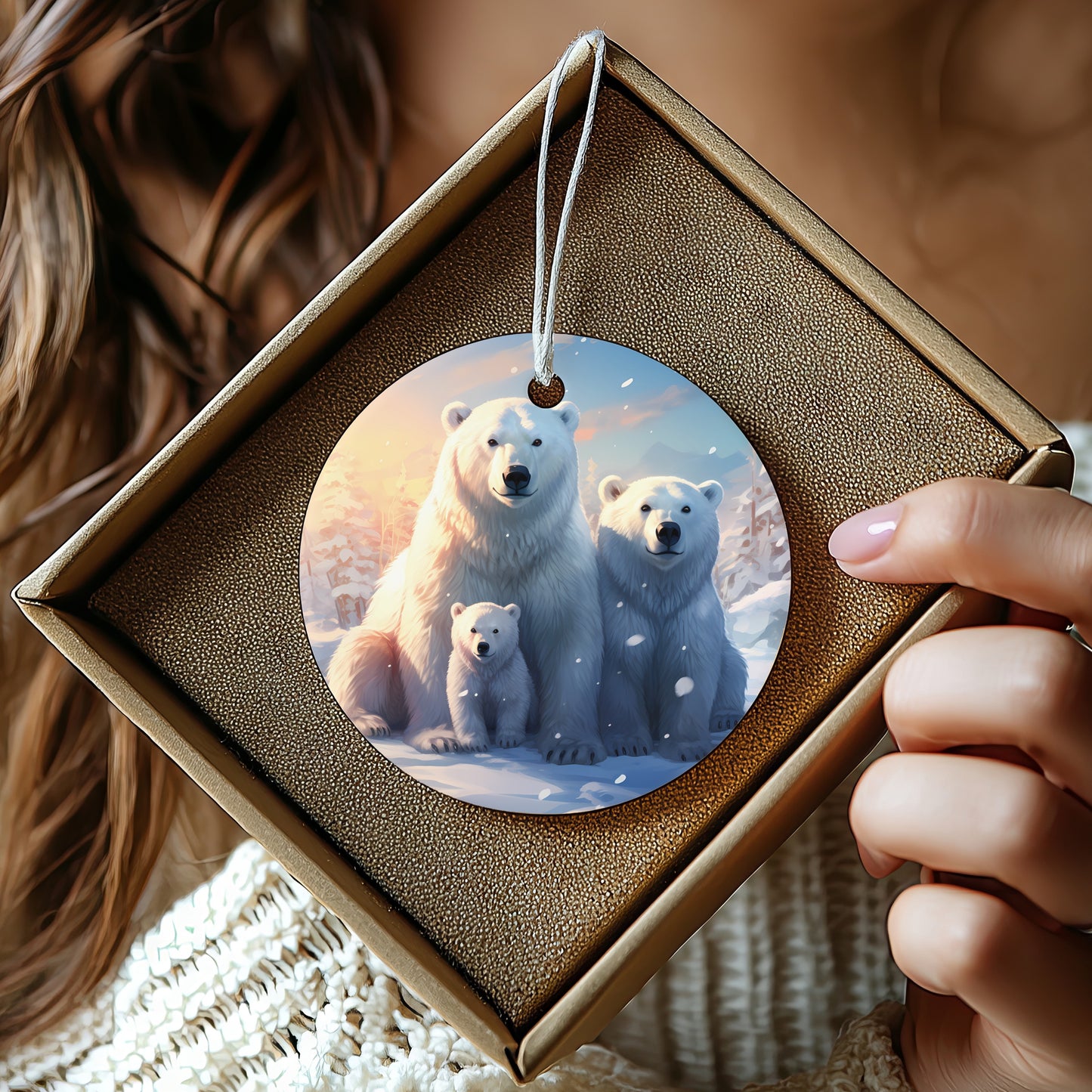 Polar Bears Winter Wonderland Ornament product type