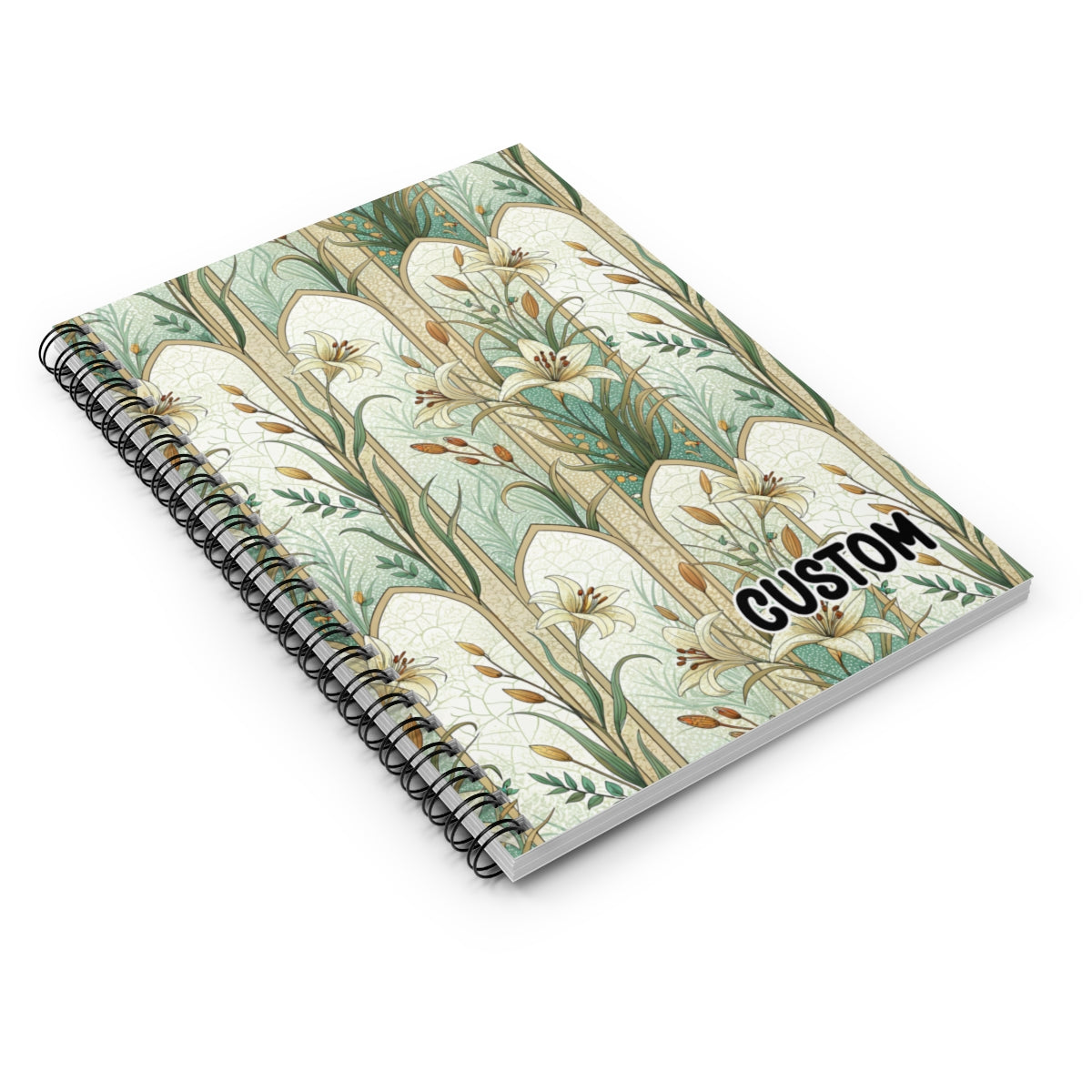 Custom Floral Pattern Spiral Notebook for Daily Use