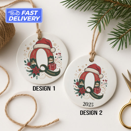 Personalized Santa Hat 2025 Holiday Ornament product type