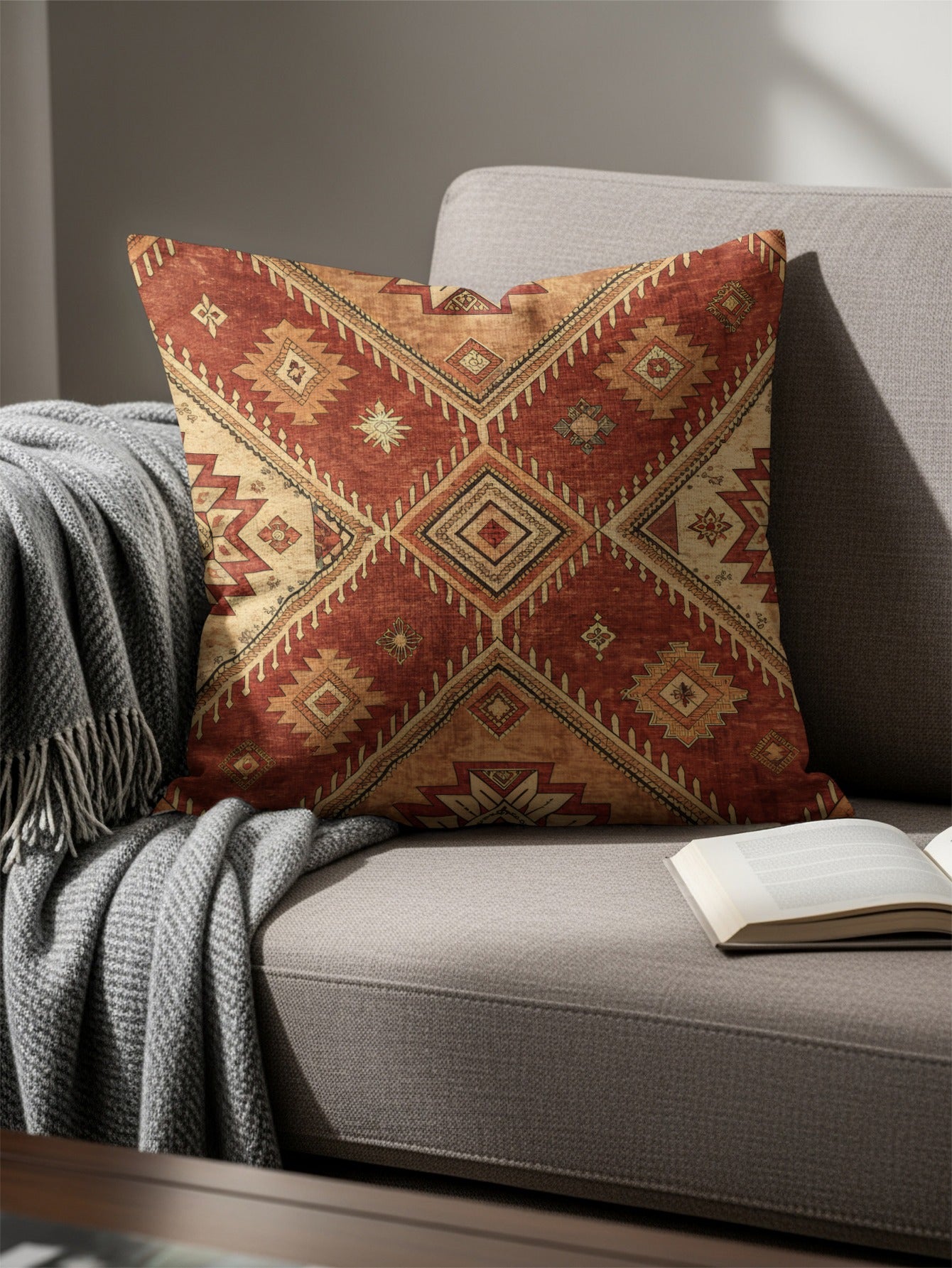 Ethnic Aztec Inspired Geometric Patterns Pillows & Pillow Cases - Walk Greener