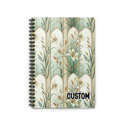 Custom Floral Pattern Spiral Bound Notebook
