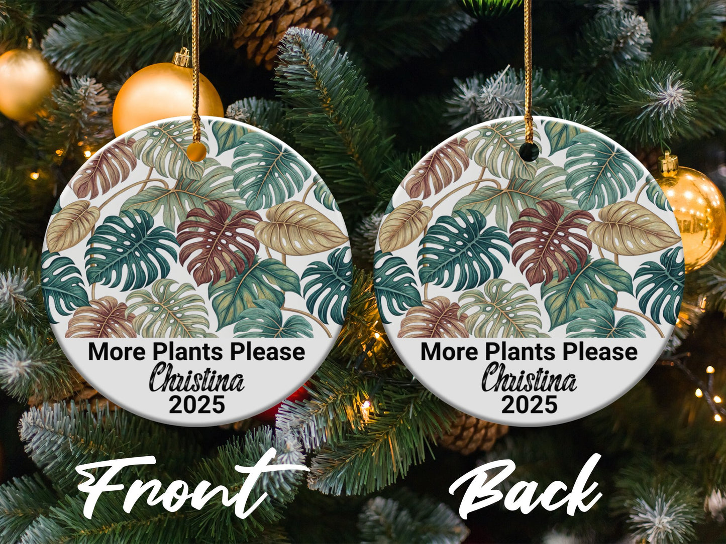 More Plants Please Personalized Ornament product type