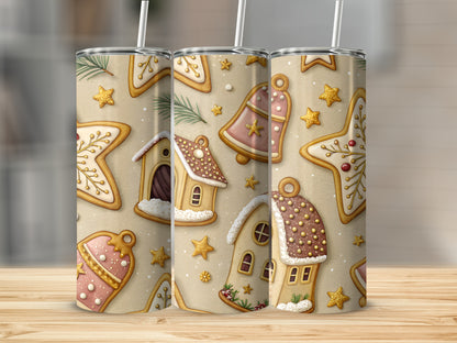 Festive Cookie Holiday Season Home Decor Design Tumbler - Walk Greener