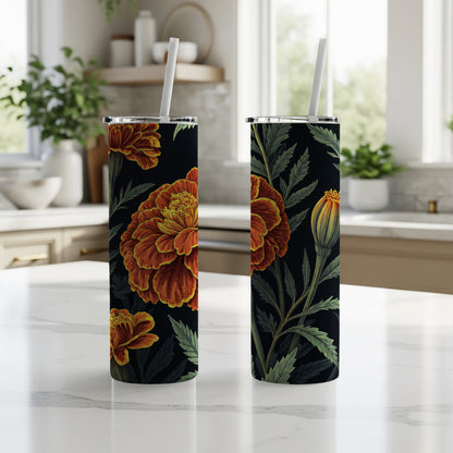 Floral Print Insulated Tumbler with Straw Drinkware