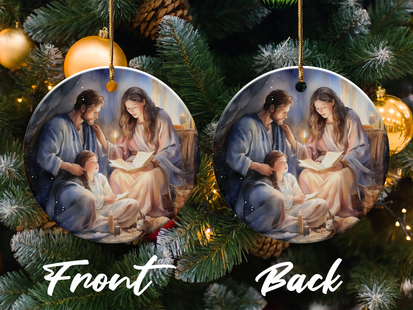 Nativity Scene Family Christmas Hanging Ornament product type