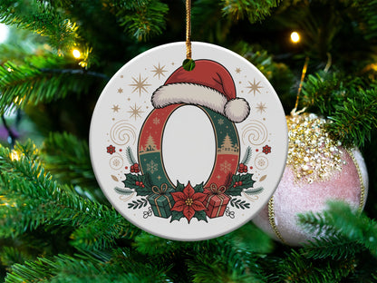 Festive Christmas Monogrammed Ornament Holiday Product