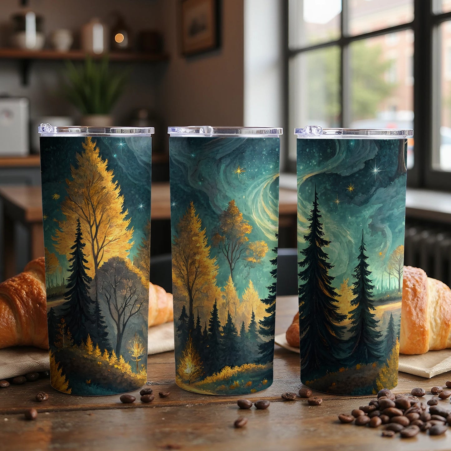 Enchanting Forest Night Sky Insulated Tumbler