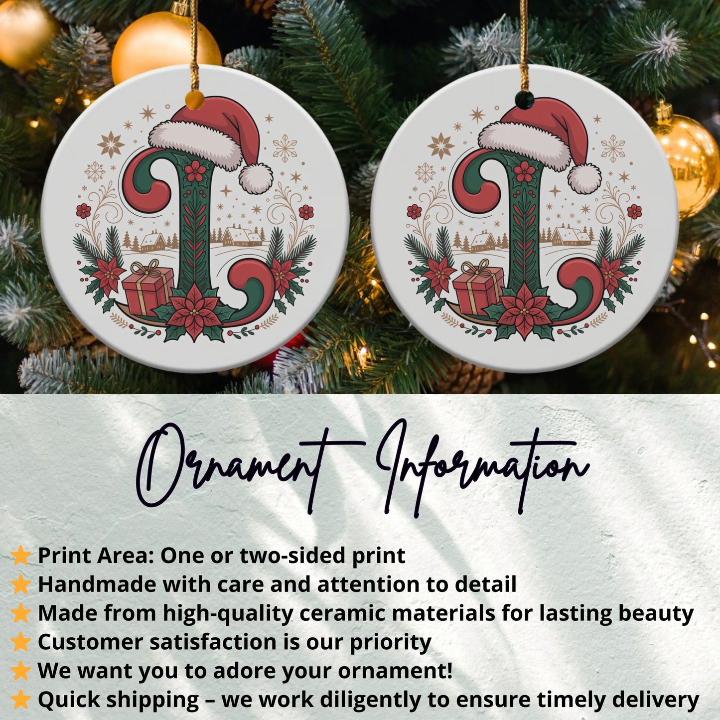 Festive Personalized Christmas Ornament Holiday product