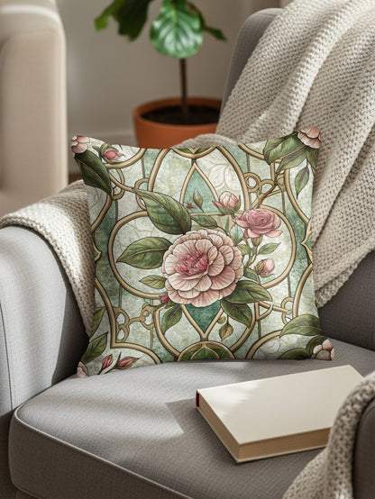 Elegant Vintage Floral Design Decorative Pillow