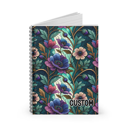 Custom Spiral Notebook with Vibrant Floral Design