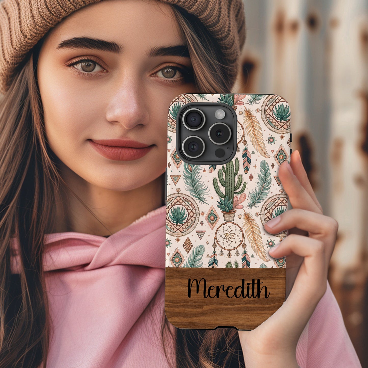 Dreamcatcher and Desert Patterns Custom Phone Case - Walk Greener