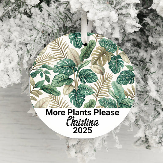 More Plants Please Personalized Ornament product type