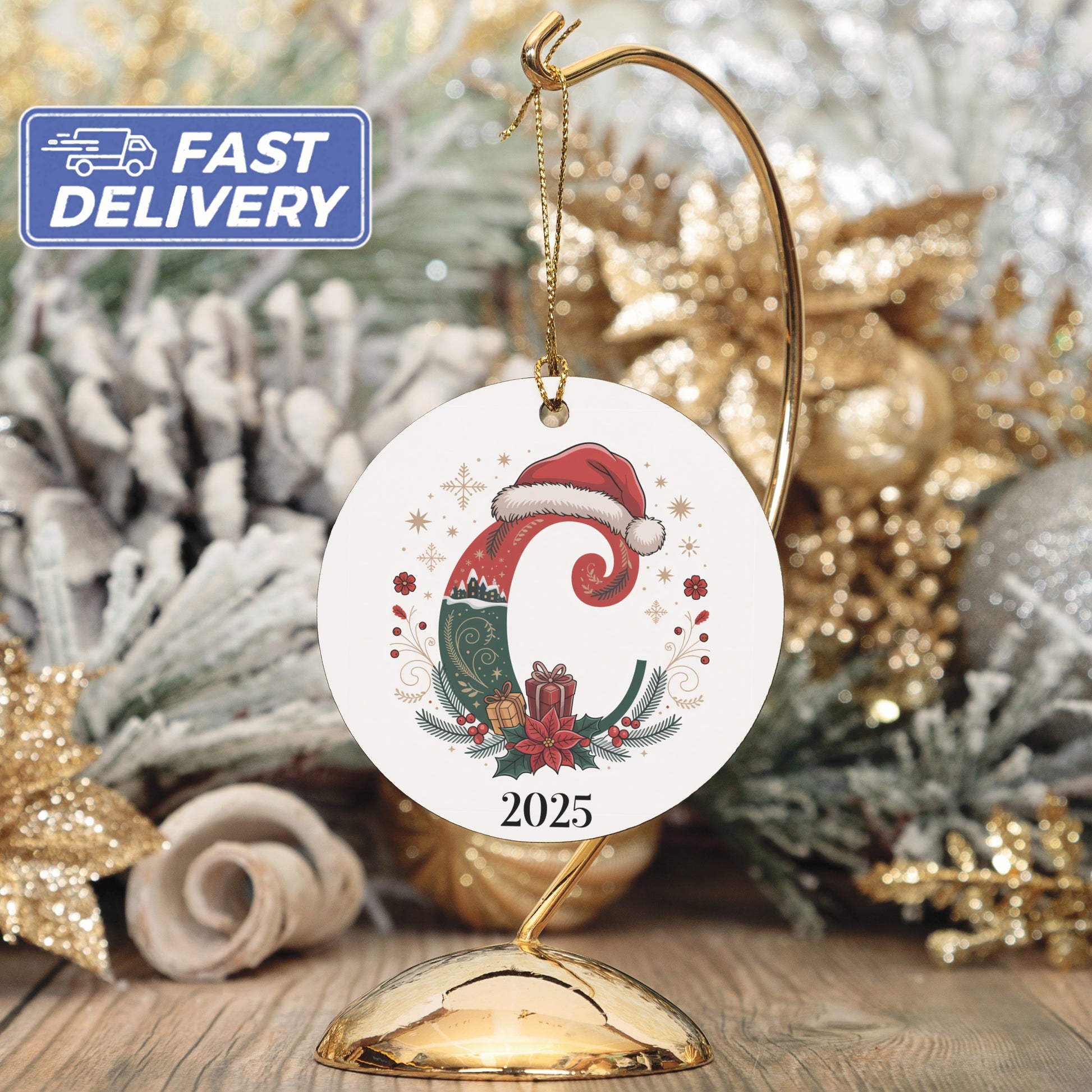 Personalized 2025 Christmas Ornament Holiday Decor product type