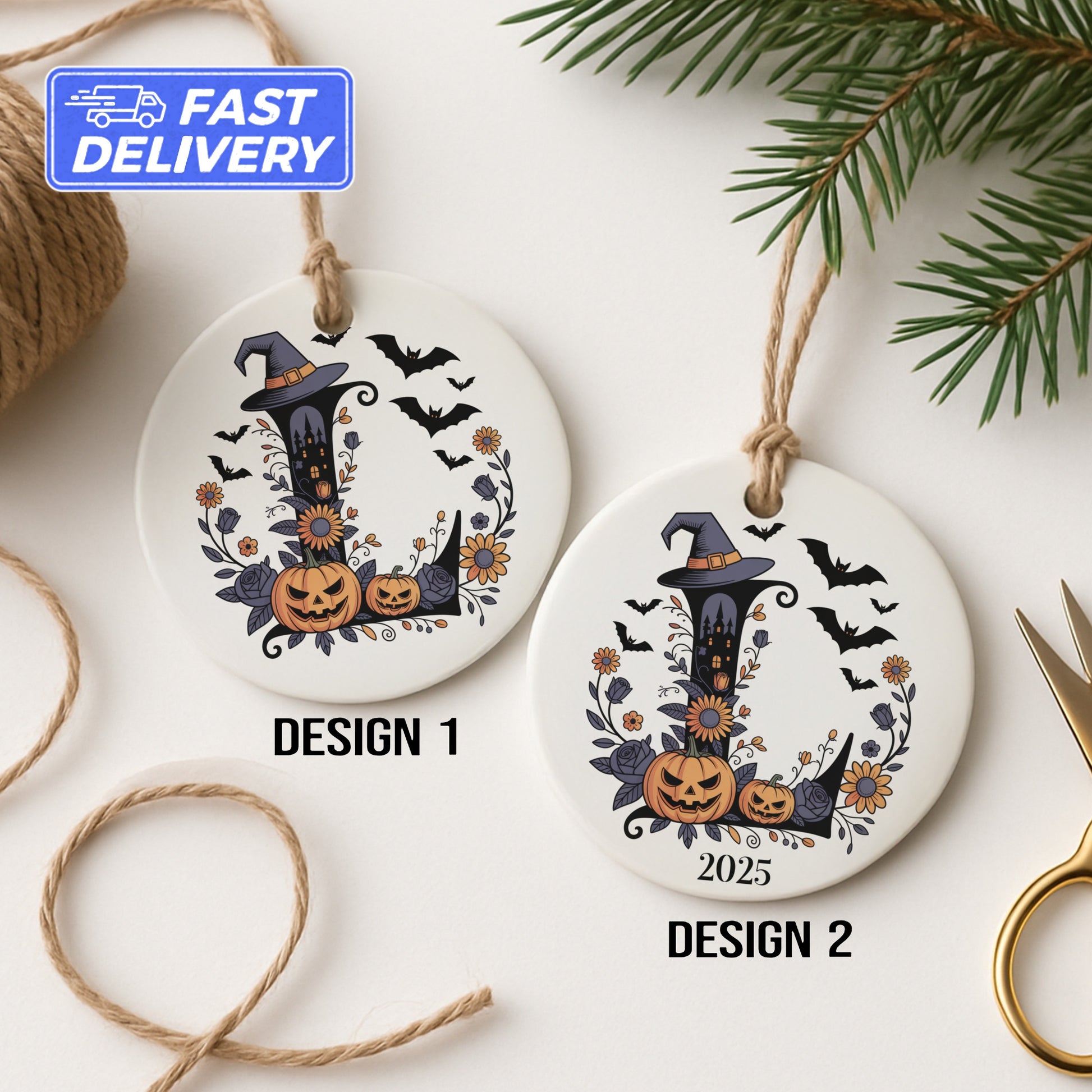 Halloween Witch Pumpkin Ornament 2025 Design product type