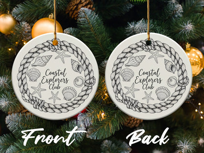 Coastal Explorers Club Christmas Tree Ornament product