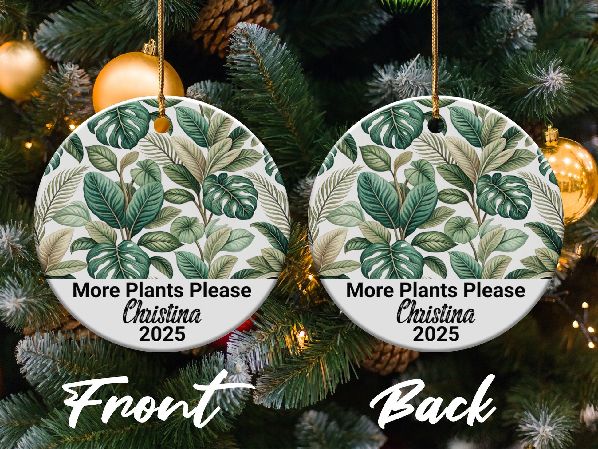 More Plants Please Personalized Ornament product