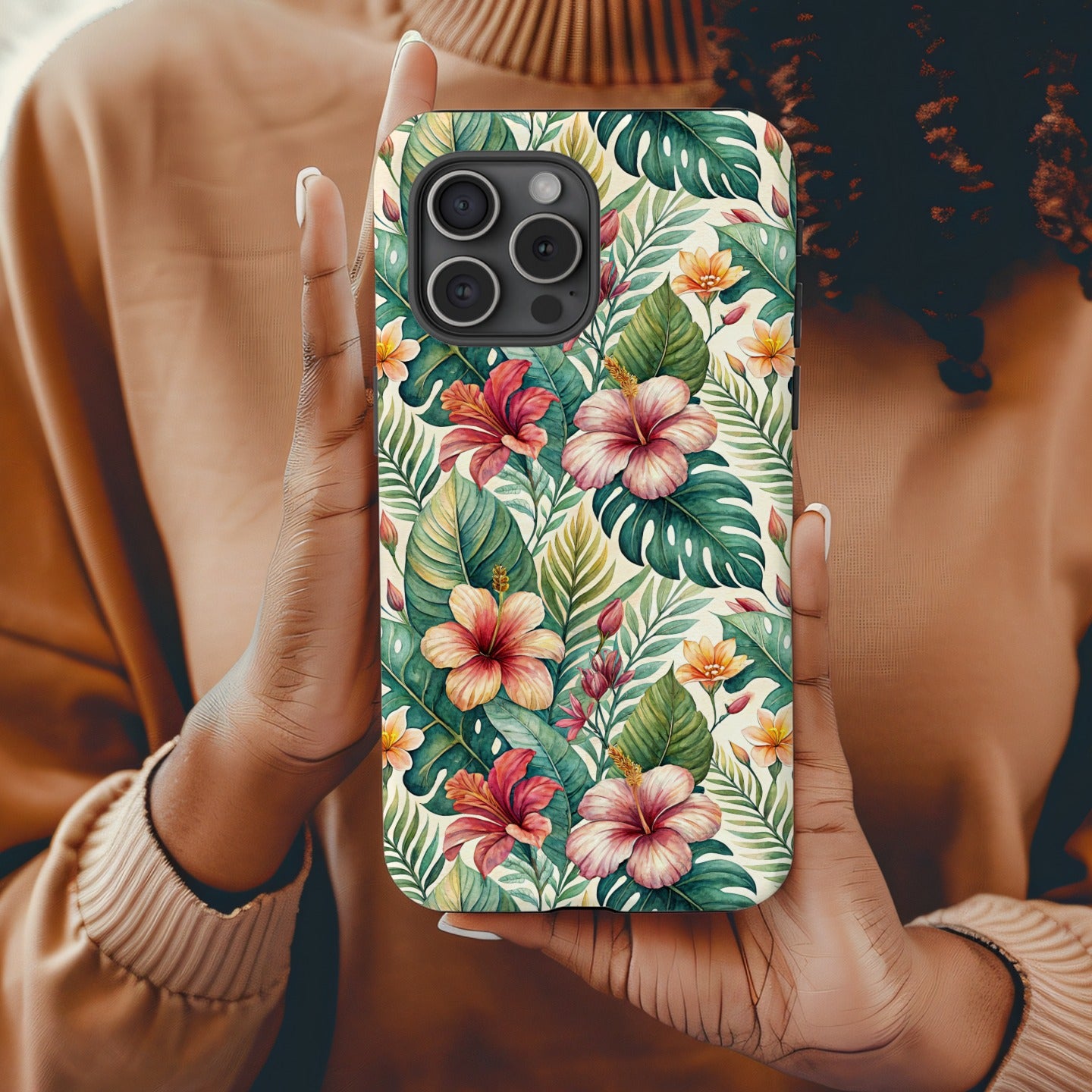 Tropical Floral Designed Smartphone Case Cover