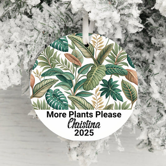 More Plants Please Custom Christmas Ornament product type