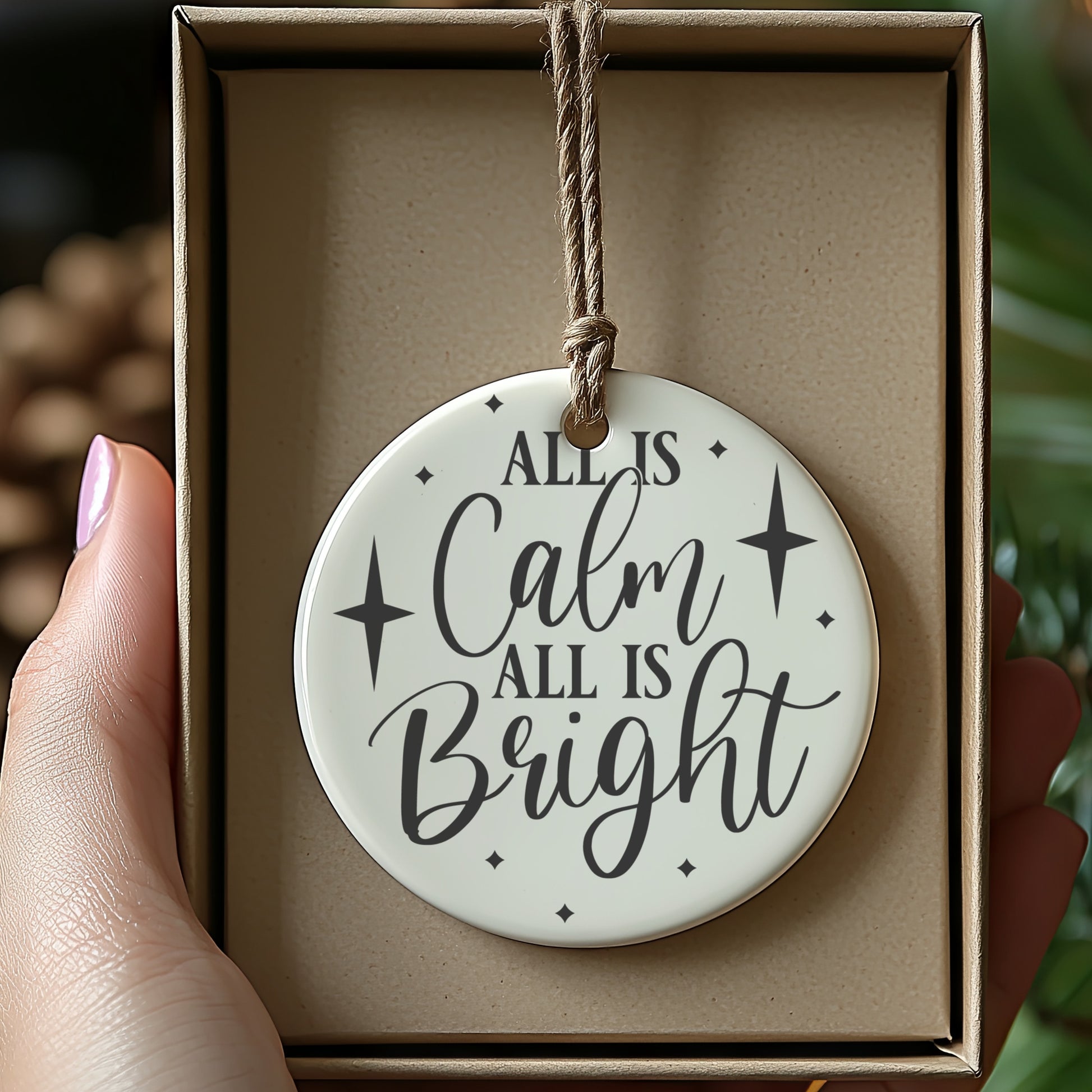 All Is Calm All Is Bright Christmas Ornament product