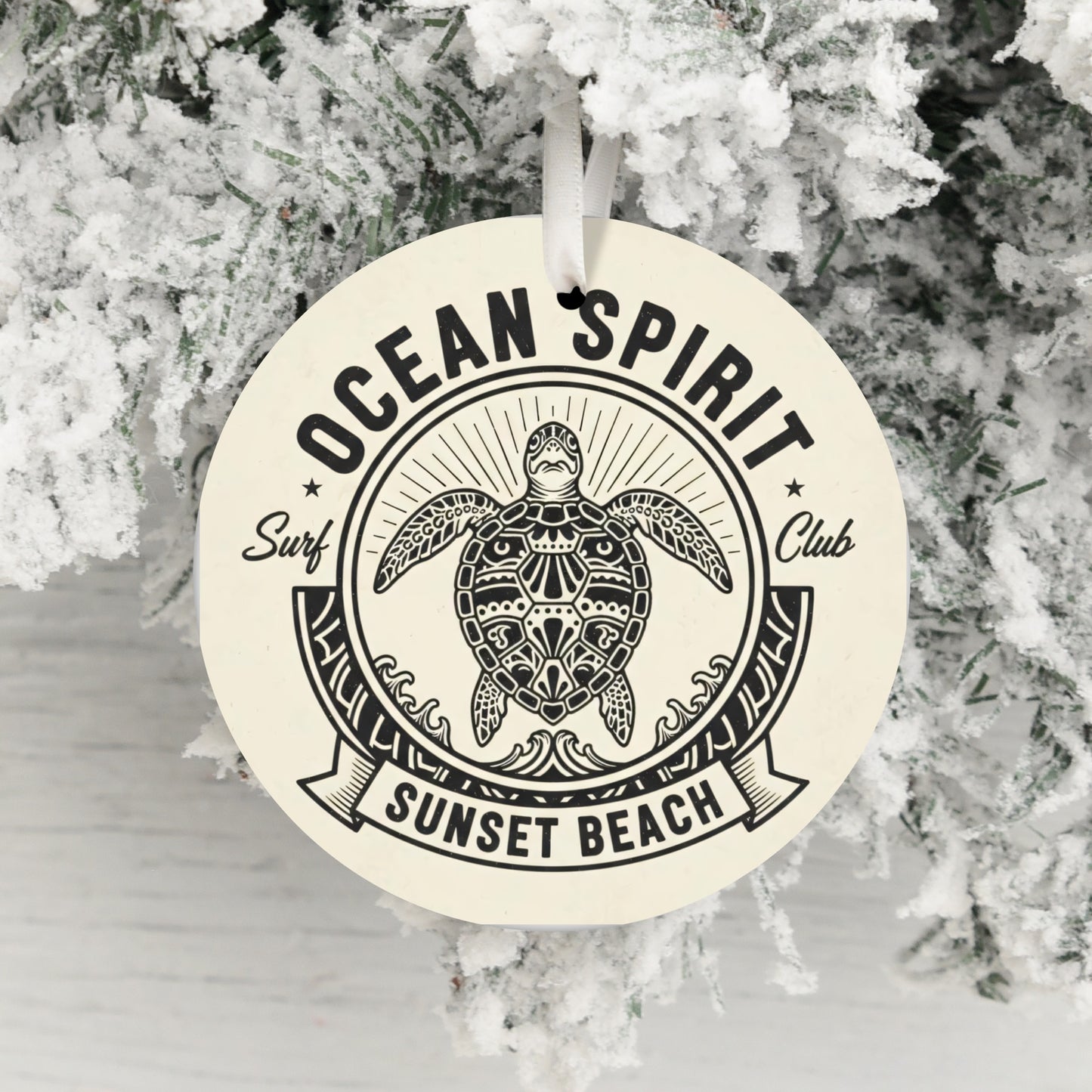 Ocean Spirit Surf Club Sunset Beach Ornament product