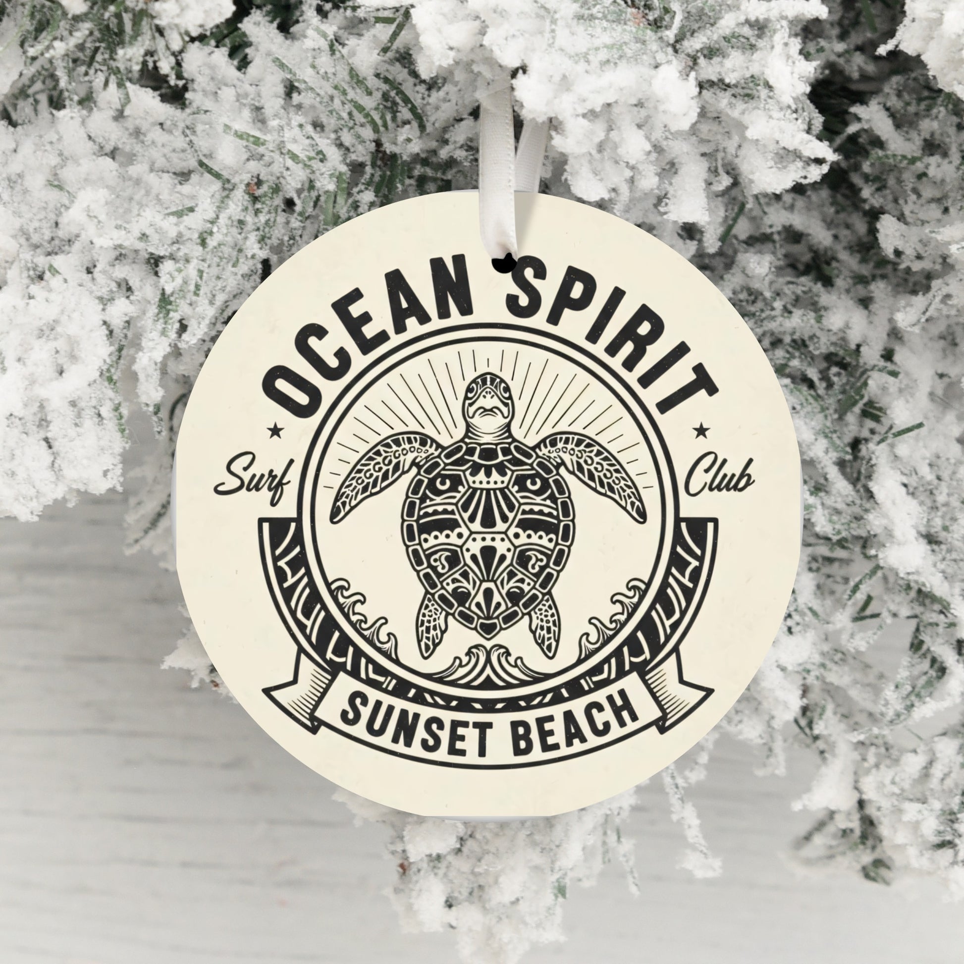 Ocean Spirit Surf Club Sunset Beach Ornament product