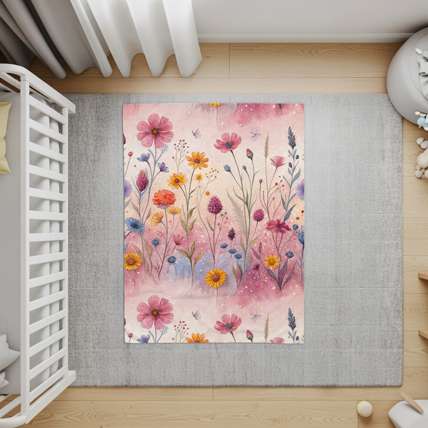 Watercolor Wildflower Meadow Delicate Floral Pattern - Walk Greener