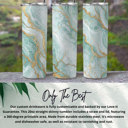 Customizable Marble Pattern 20oz Skinny Tumbler
