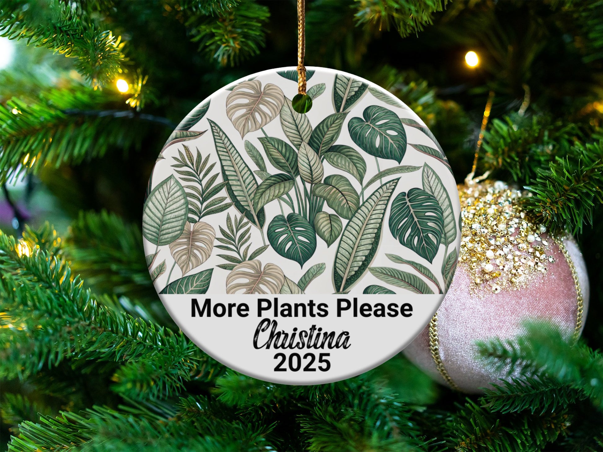 More Plants Please Personalized Ornament product