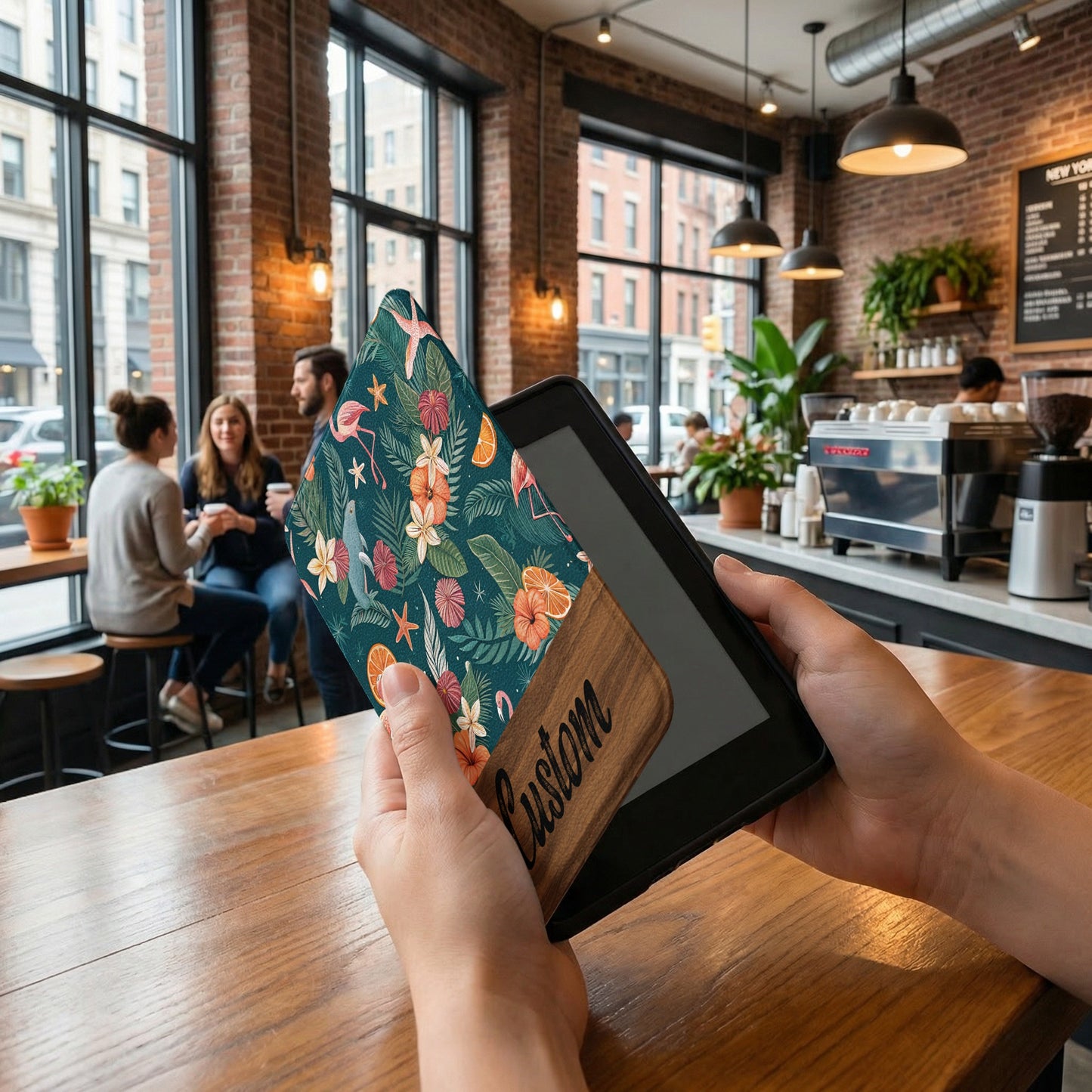 Custom Floral Pattern Tablet Sleeve for Personalized Use