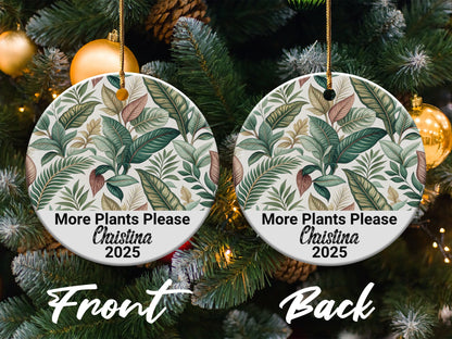 Personalized Botanical Themed Christmas Ornament product