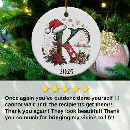 Festive Initial K Christmas Ornament Holiday Decor product