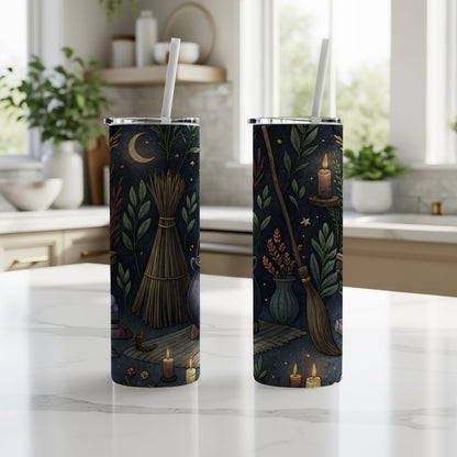Enchanting Witchy Night Themed Insulated Tumbler