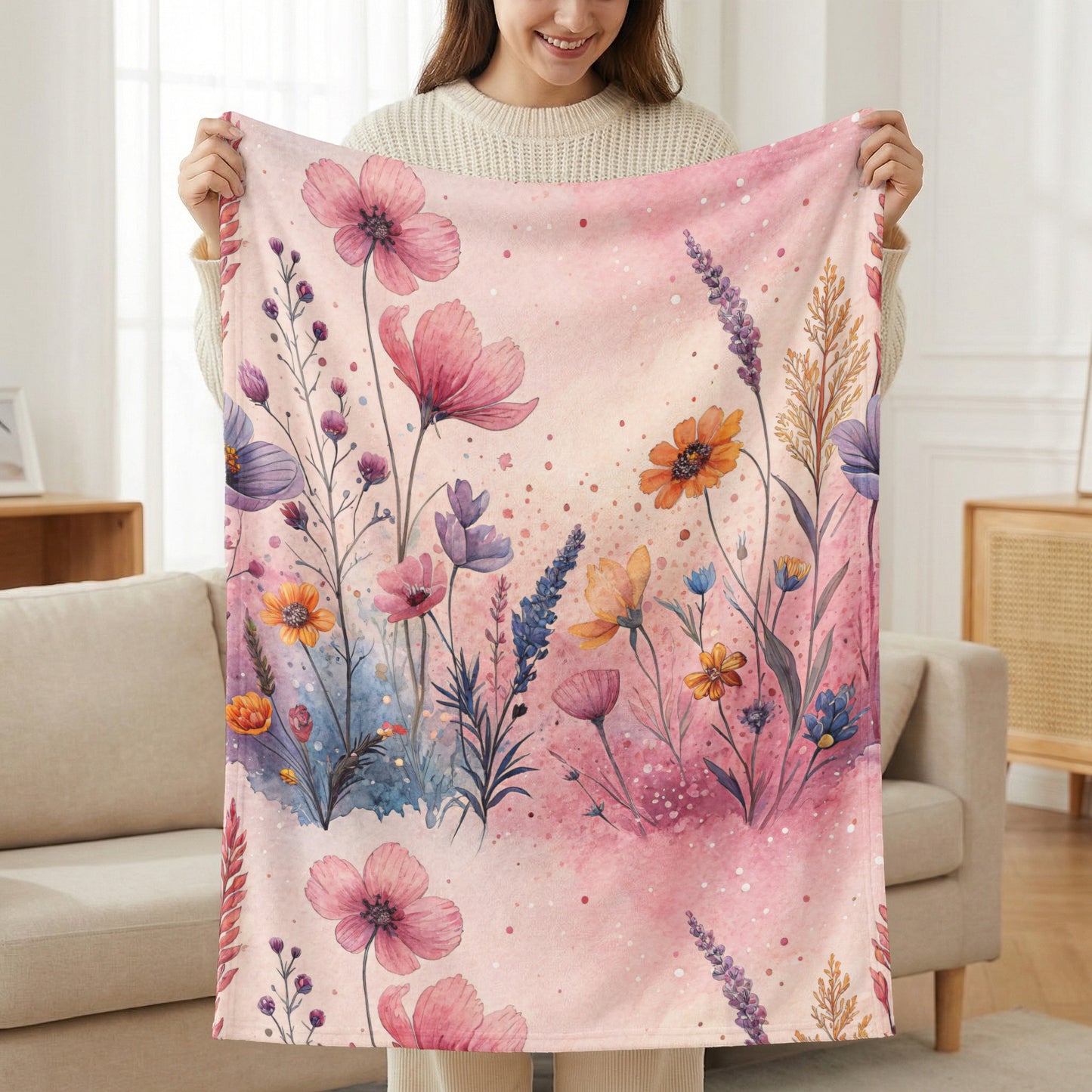 Watercolor Floral Garden Dreams Artistic Design - Walk Greener