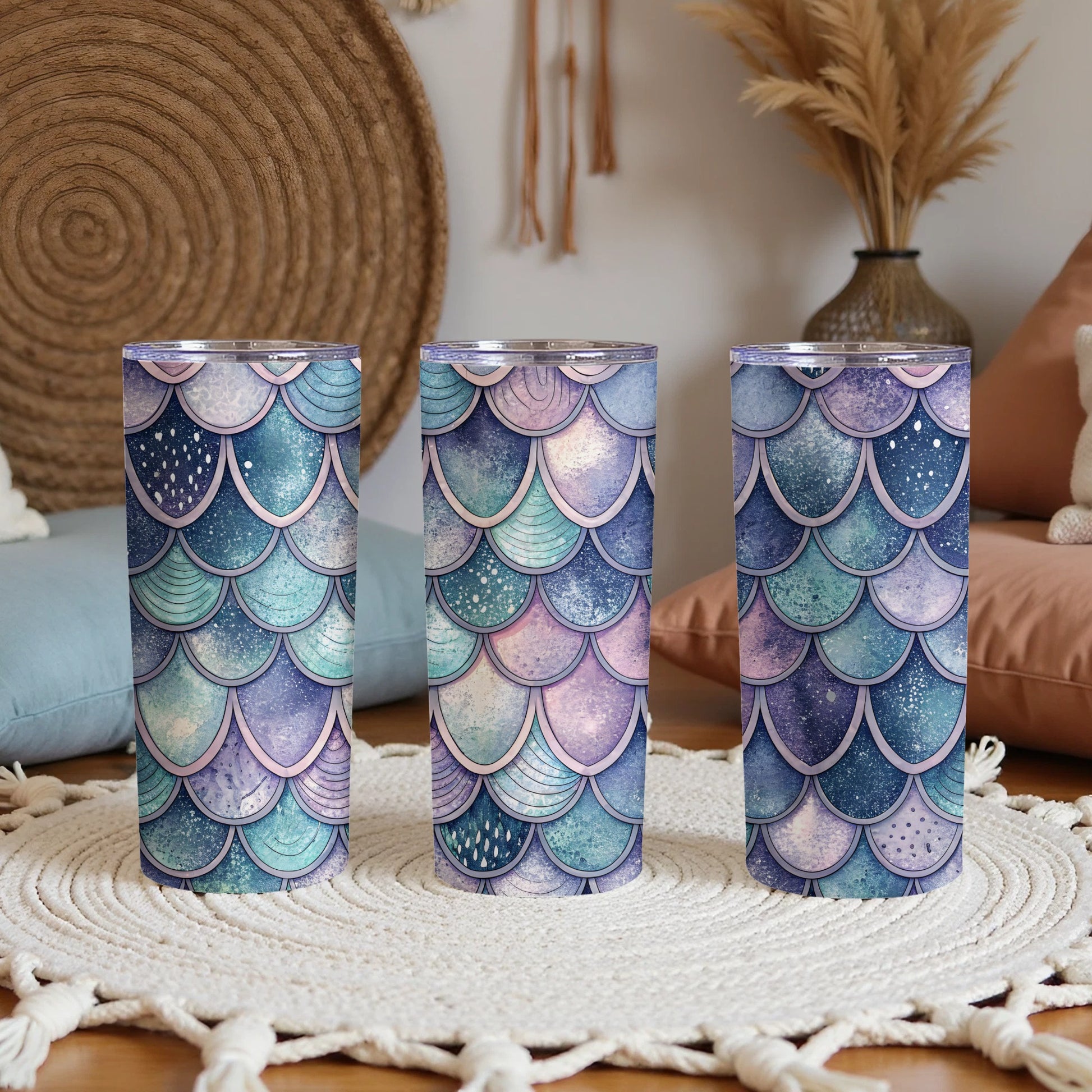 Mermaid Scale Pattern Insulated Tumbler Drinkware